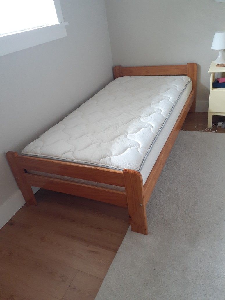 Twin Size Bed Frame & Mattress