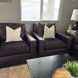 Leather Club Chairs 