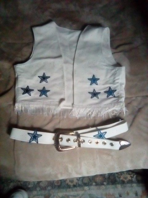Cowboys Cheerleader Top And Belt