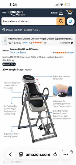 Inovia inversion table