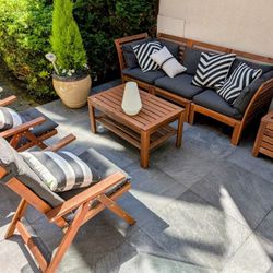 IKEA Patio Furniture Set: Chairs, Couch, Table, Storage Box