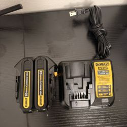Dewalt 20v Batteries And Charger 