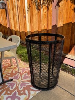 48 Gal metal mesh street park trash receptacle