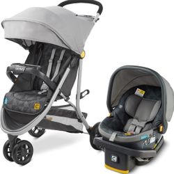 NEW!!! Century Stroll On 3-Wheel 2-in-1 Lightweight Travel System – Infant Car Seat and Stroller Combo, Metro