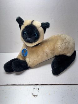 Vintage 1973 DAKIN Siamese Plush Cat