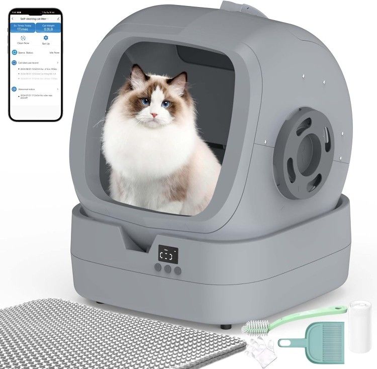 Brand New In A Box Mintakawa Self-Cleaning Cat Litter Box