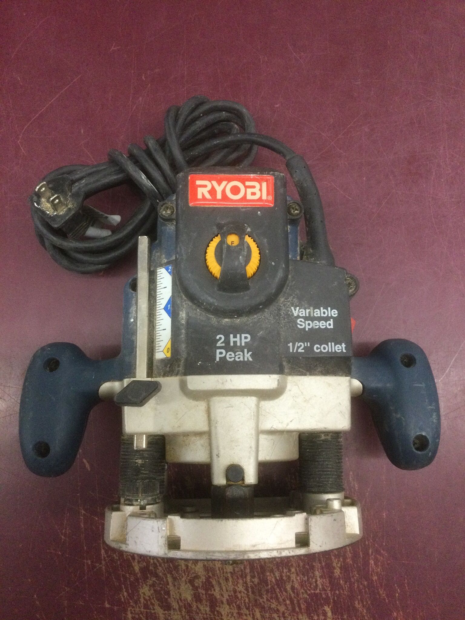 RYOBI Variable Speed  Plunge Router 2 HP 1/2” collet 