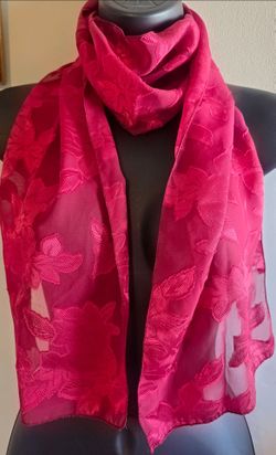 Scarf new burgundy 59x10 inch sheer