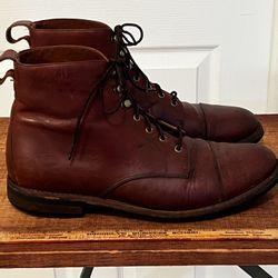 LLBean Size 11D Mens Brown Leather Engineer Boots Shoes 