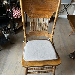 Oak Wood Kitchen Chairs -2- 