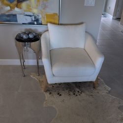 New Beige Chair End End Table
