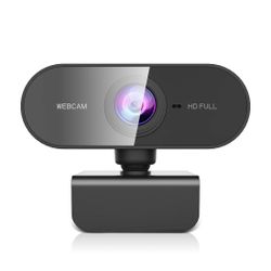 1080P HD Webcam w/ Microphone – Wide Angle, Stand for PC/Mac/Laptop