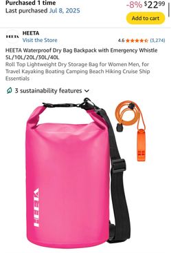 HEETA Waterproof Dry Bag with Whistle