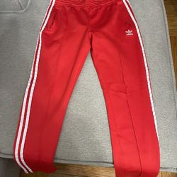 Adidas Women Sweatpants Red Medium - FCM8