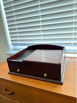 Vintage Mahogany Wooden Dresser Men’s Valet Chest