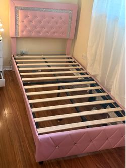 Twin Size Pink Bed Frame