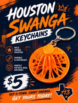 Houston Swanga keychains any color