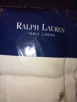 Table Cloth, 60"×108", Ralph Lauren, off white, New