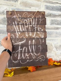 Rustic Fall decor wooden sign