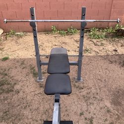 Golds Gym Xr6.1 Bench And 1 Inch Diameter Bar