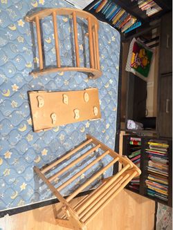 Wooden climbing toy