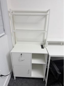 📁 Modern Office Storage Cabinet with Lock & Shelves