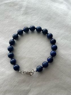 Blue lapis sterling silver bracelet