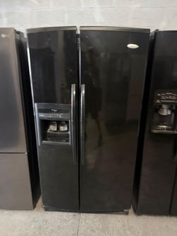 36”x68” REFRIGERATOR FRIDGE BLACK REFRIGERADOR NEGRO GOOD CONDITION WORKING DELIVERY SERVICES AVAILABLE