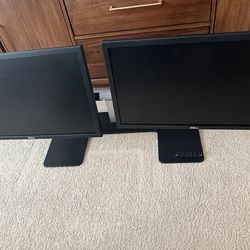 Dell dual monitor stand with screens