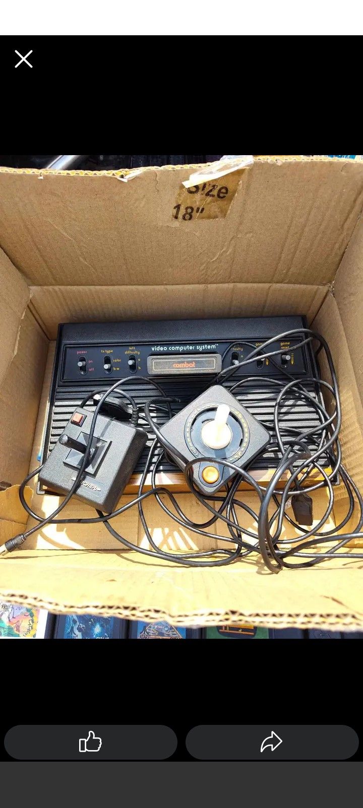 Older Atari Game Console With 11 Games Works Great