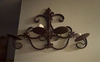 Wrought Iron Wall Candle Sconce