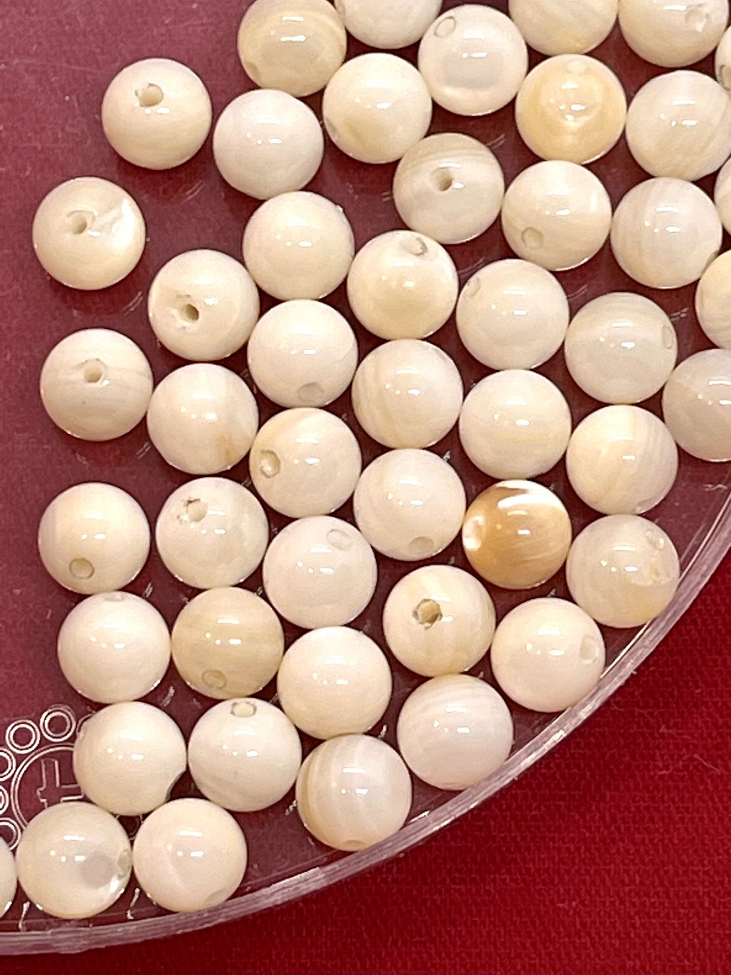 Lot Of 6mm Mother Of Pearl Beads