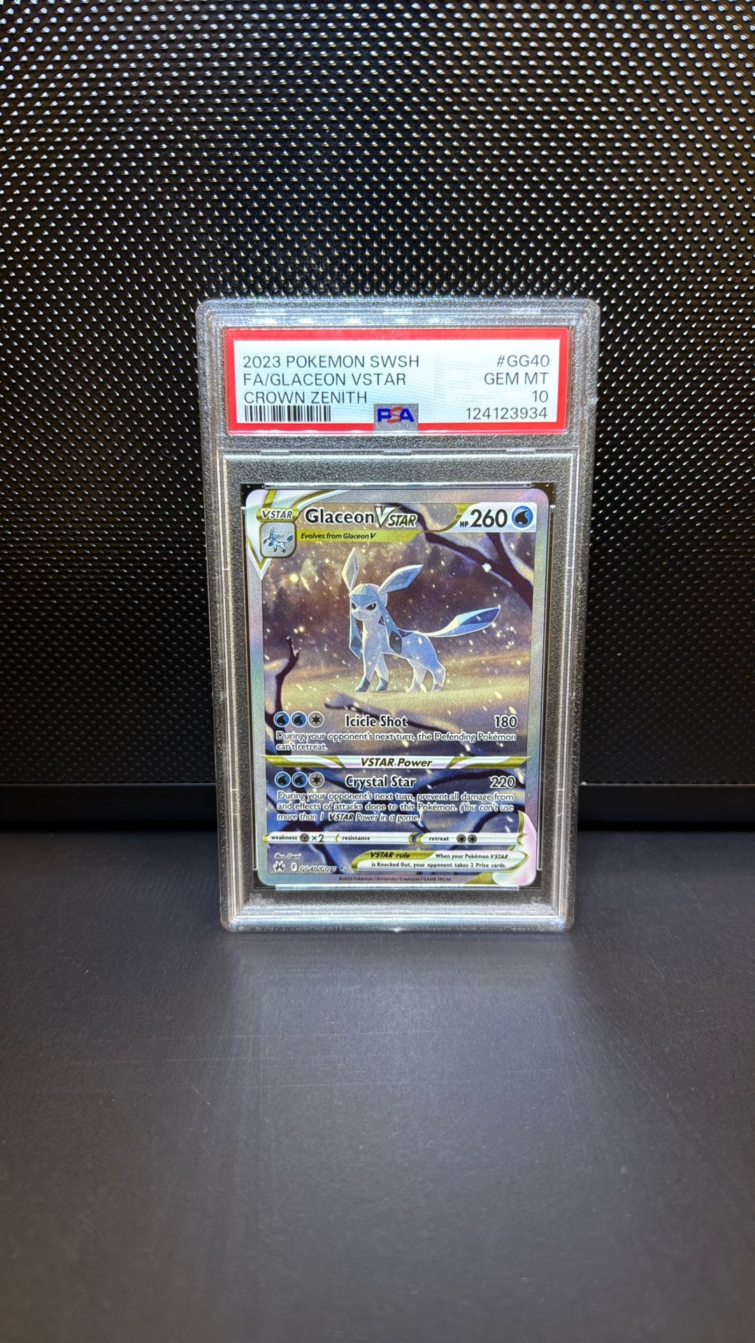 PSA 10 Pokemon Glaceon VSTAR Crown Zenith FA