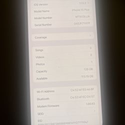 iPhone 15 Plus 128 Gb  AT&T Cricket Only 