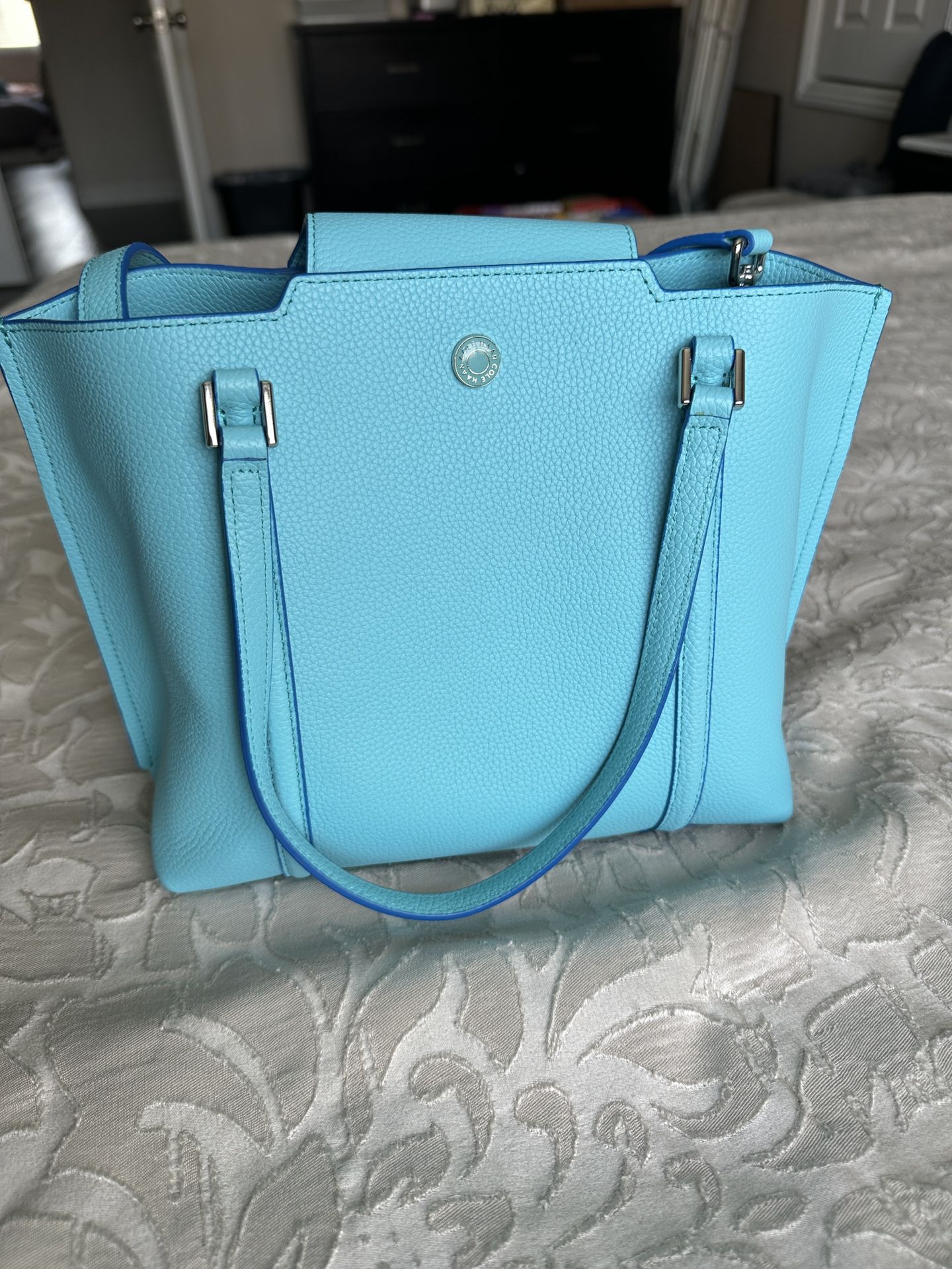 Authentic Brand New Cole Haan Cross Body Purse In Teal