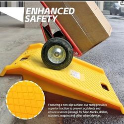 Heavy Duty Curb Ramp Portable Poly Threshold Loading Ramp - with 1000lbs 