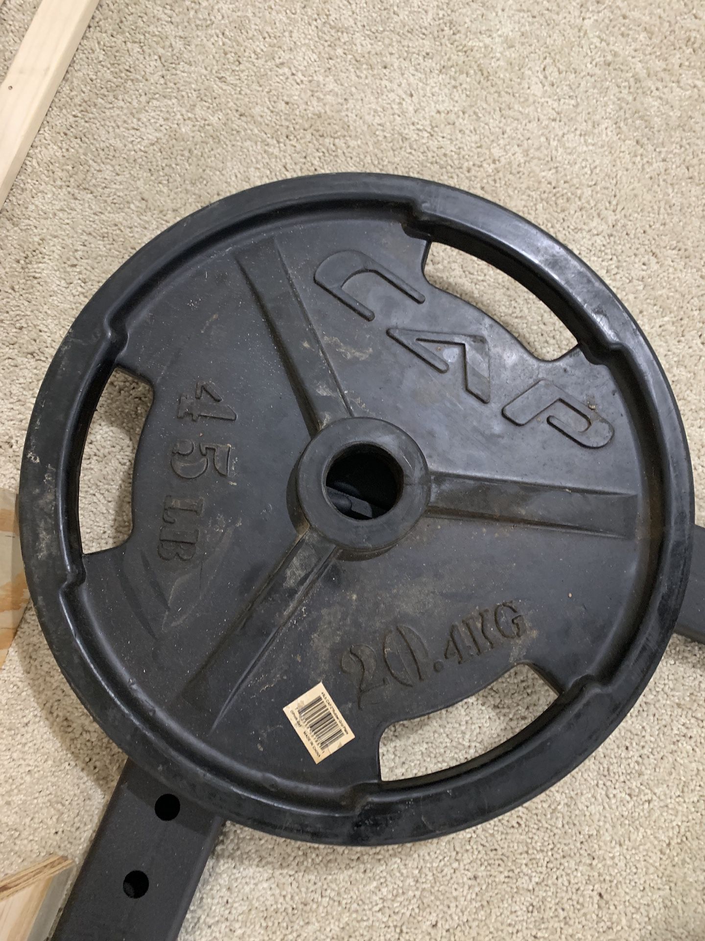 Set of 45 Pound weight 2 inch plates