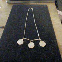 Sterling Silver Necklace with Sterling Silver Bezels with 1943 Steel Penny's 