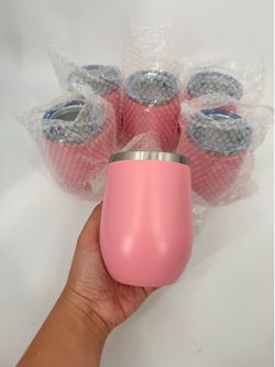6 New Insulated Pink Tumblers