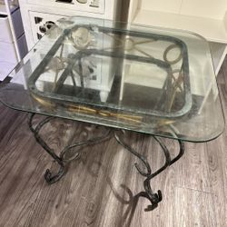 Metal And Glass Table