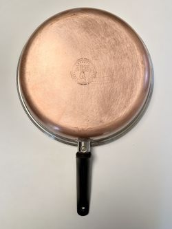 Rare Vintage Revere Ware Copper Maid Copper Bottom Skillet 10”