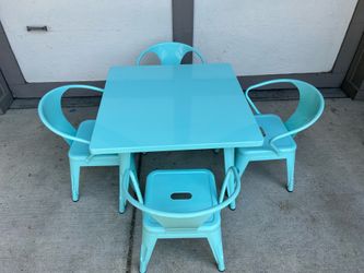 Kids Steel Table and 4 Chair Set