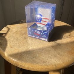 Heart Shaped Glass USA Flag Ornament