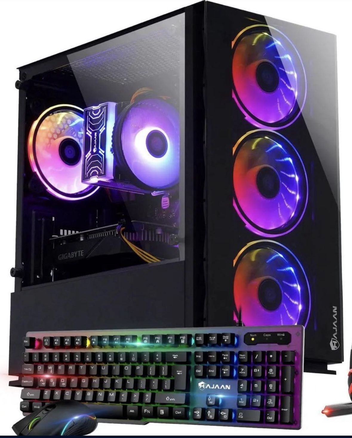HAJAAN Pro Gaming PC, Monitor, Mouse & Keyboard bundle