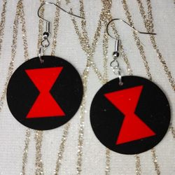 Marvel Black Widow Fan Art Earrings 