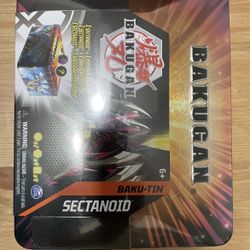 Bakugan Sectanoid Baku-Tin & Mystery Figure Collectors Tin Storage New SEALED!!