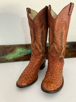 Vintage Larry Mahan’s Full Ostrich Boots 9D