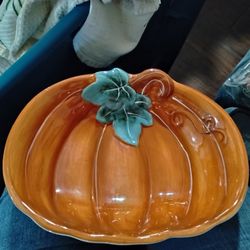 Pumpkin ceramic dish