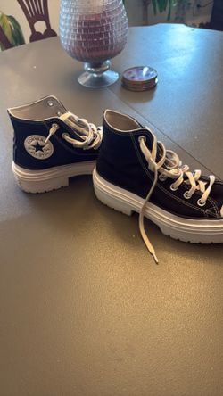 Black high top converse