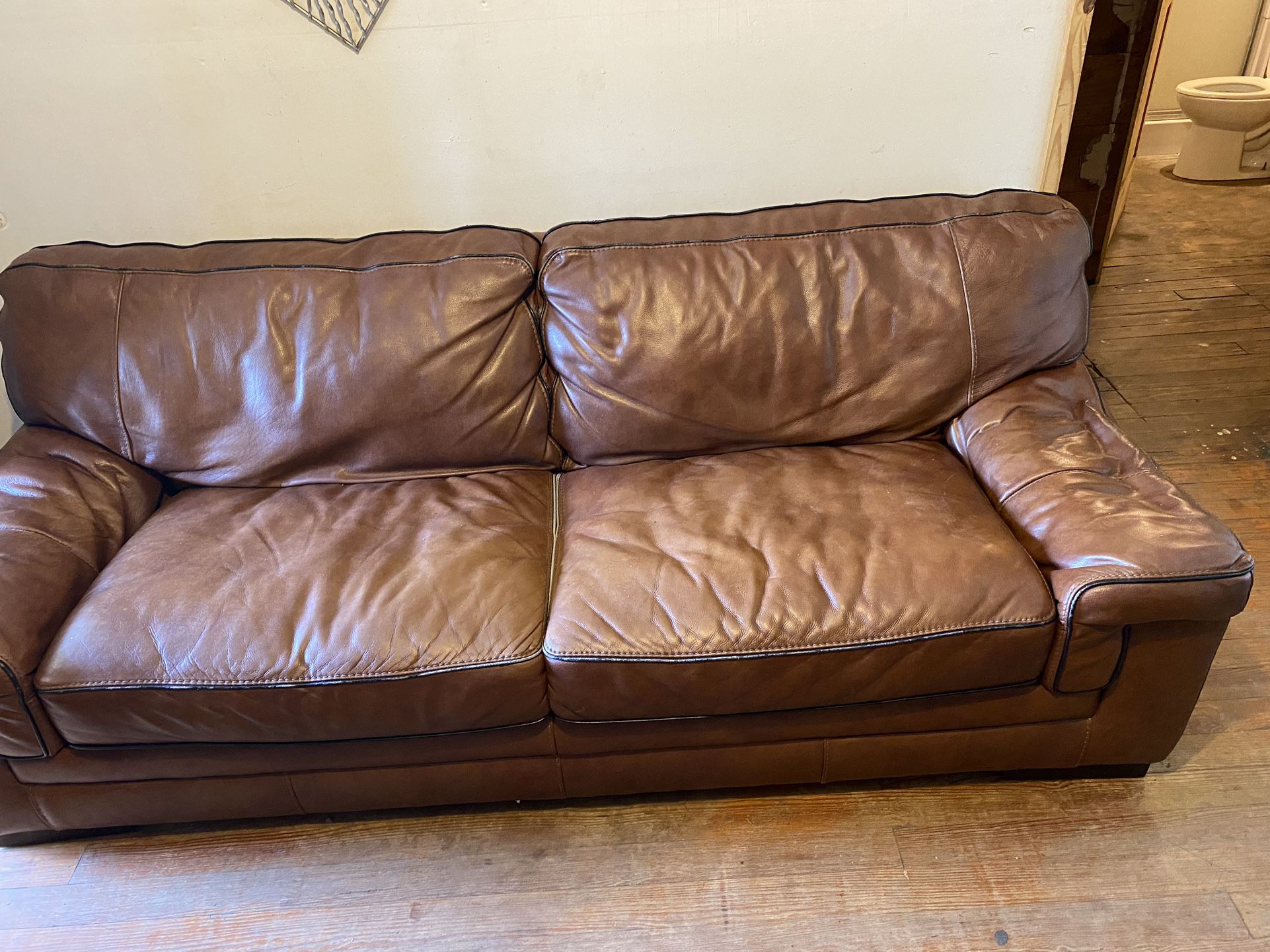 Macy’s Leather Couch